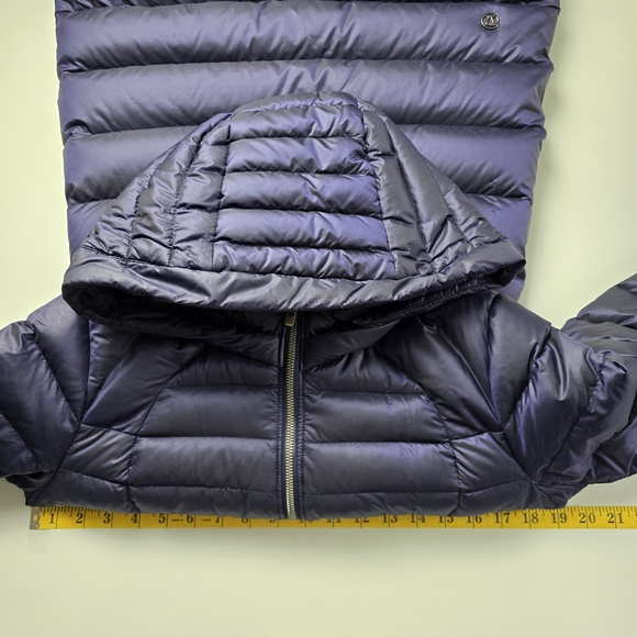 Lululemon Women's Brave The Cold Down Fill Hood Puffer Jacket Deep Indigo Size 6 - Picture 14 of 16